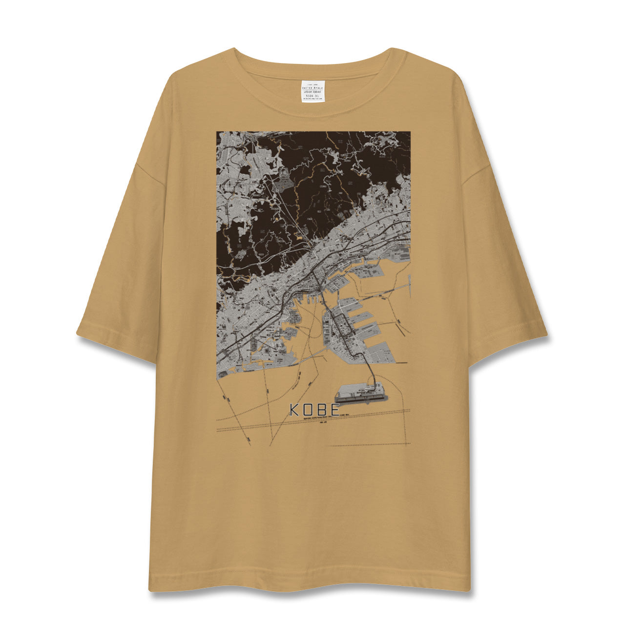 【神戸(兵庫県)】地図柄ビッグシルエットTシャツ