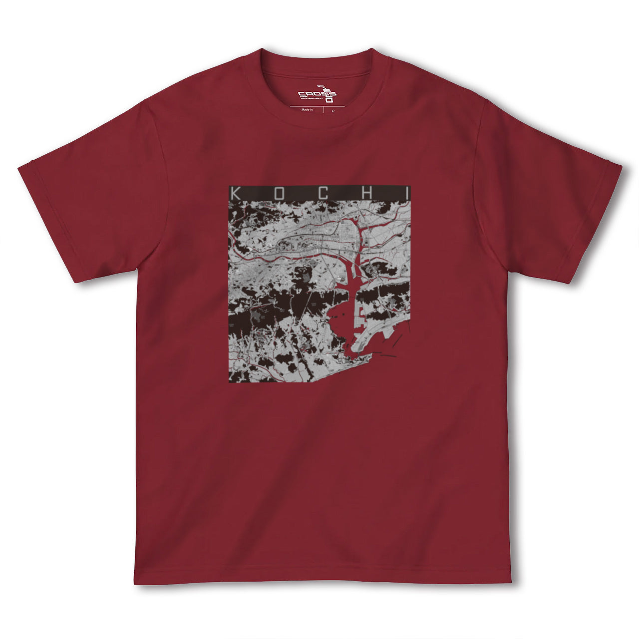 【高知(高知県)】地図柄ヘビーウェイトTシャツ