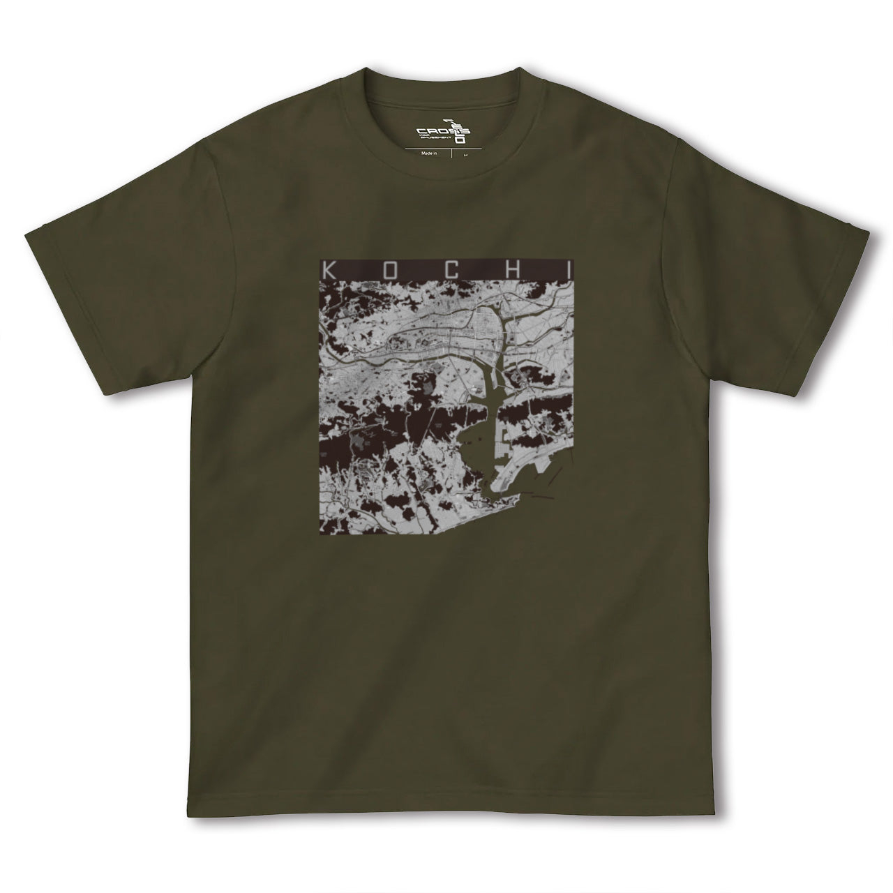 【高知(高知県)】地図柄ヘビーウェイトTシャツ