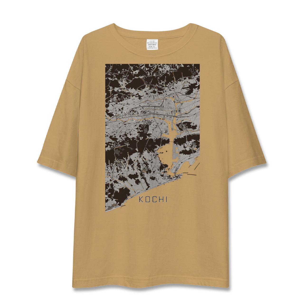 【高知(高知県)】地図柄ビッグシルエットTシャツ