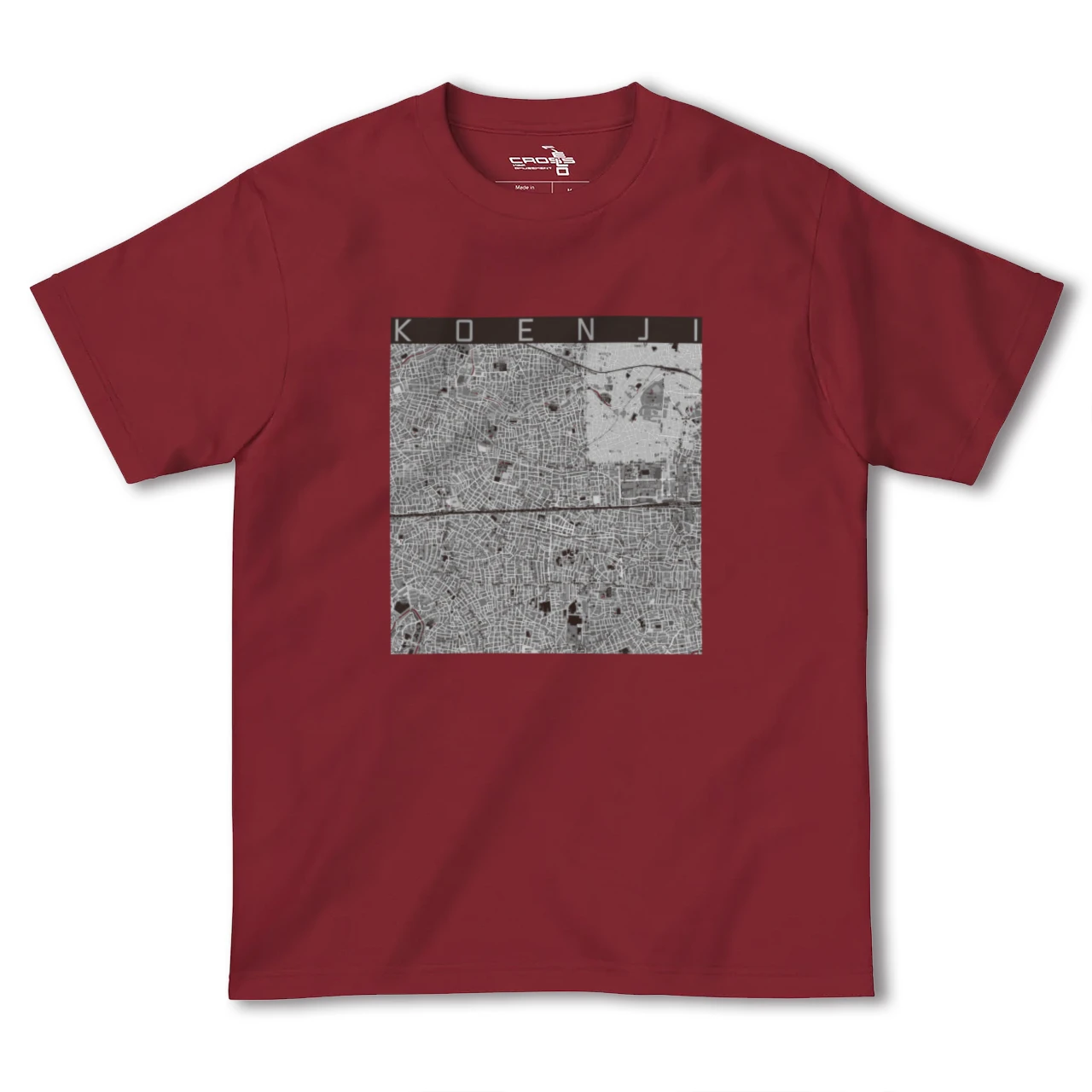 【高円寺2(東京都)】地図柄ヘビーウェイトTシャツ