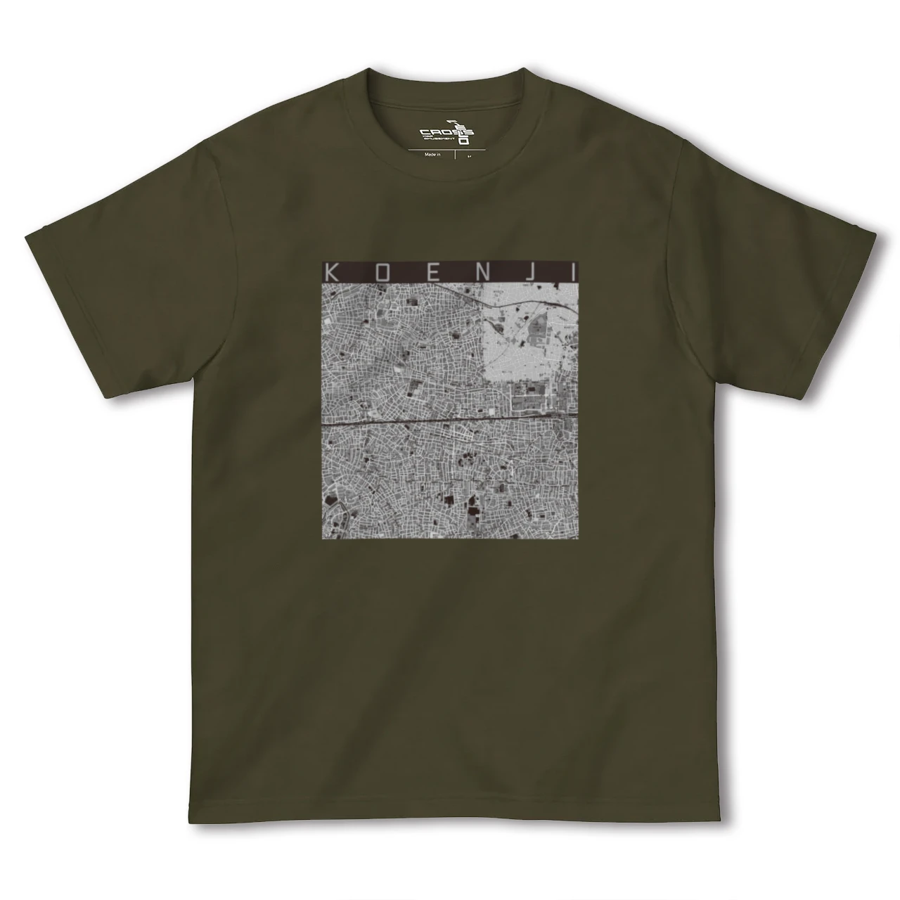 【高円寺2(東京都)】地図柄ヘビーウェイトTシャツ