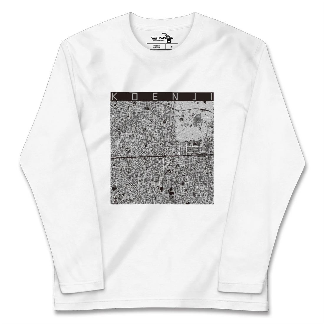 【高円寺2(東京都)】地図柄ロングスリーブTシャツ