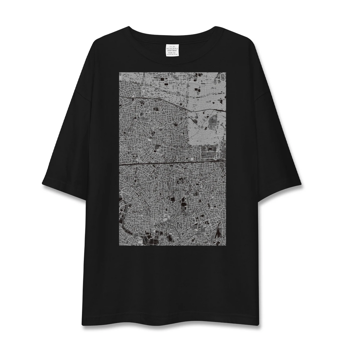 【高円寺2(東京都)】地図柄ビッグシルエットTシャツ