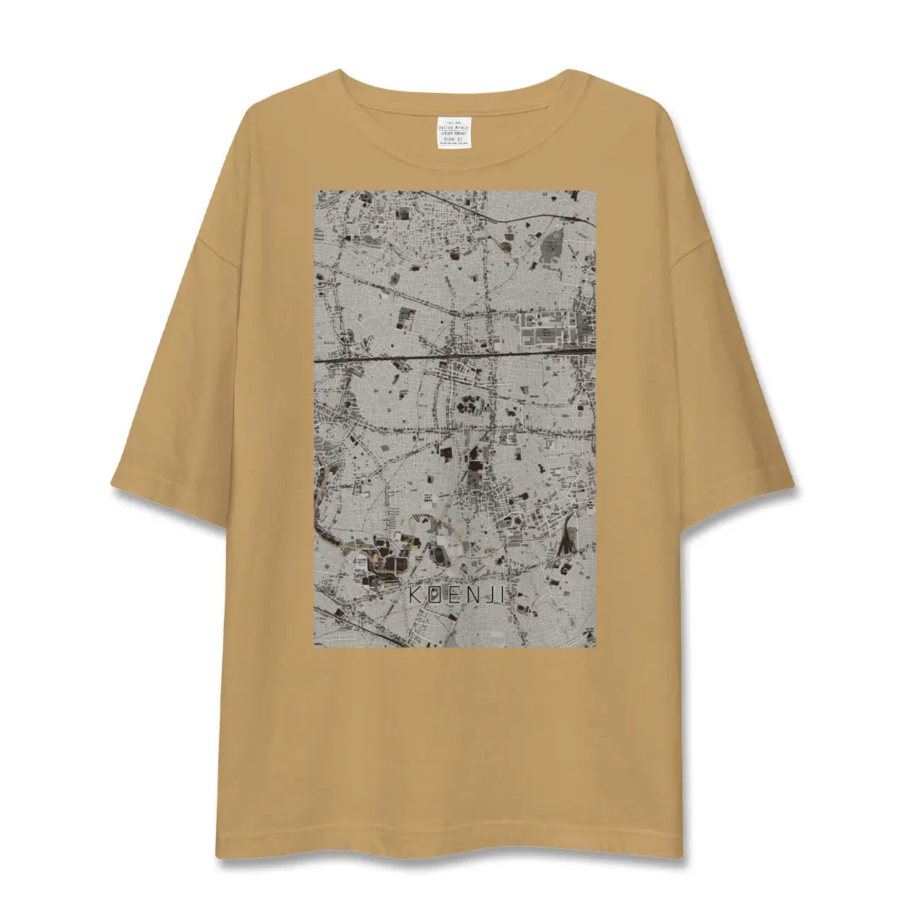 【高円寺(東京都)】地図柄ビッグシルエットTシャツ