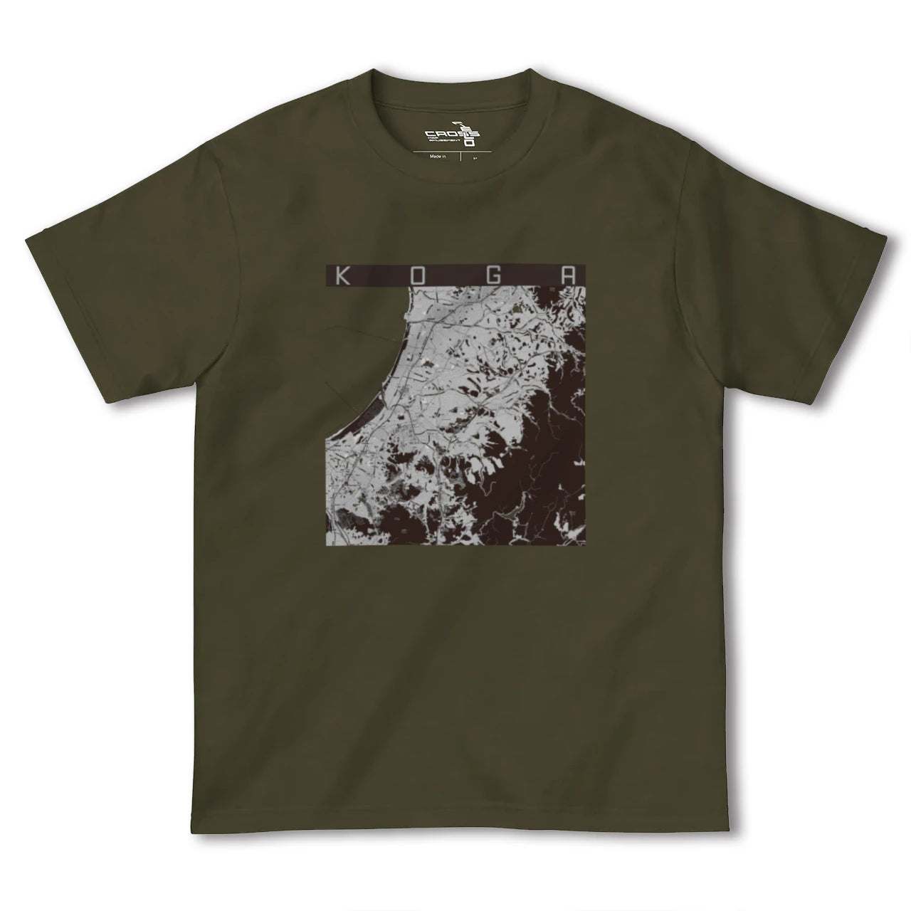 【古賀(福岡県)】地図柄ヘビーウェイトTシャツ