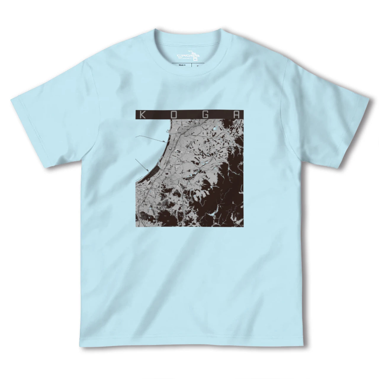 【古賀(福岡県)】地図柄ヘビーウェイトTシャツ