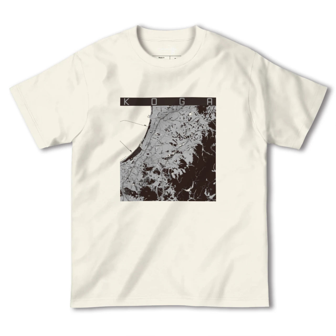 【古賀(福岡県)】地図柄ヘビーウェイトTシャツ