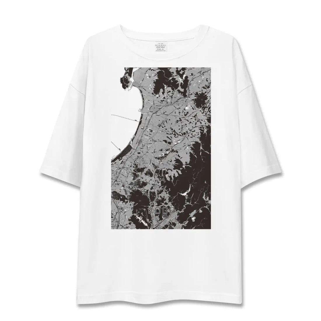 【古賀(福岡県)】地図柄ビッグシルエットTシャツ