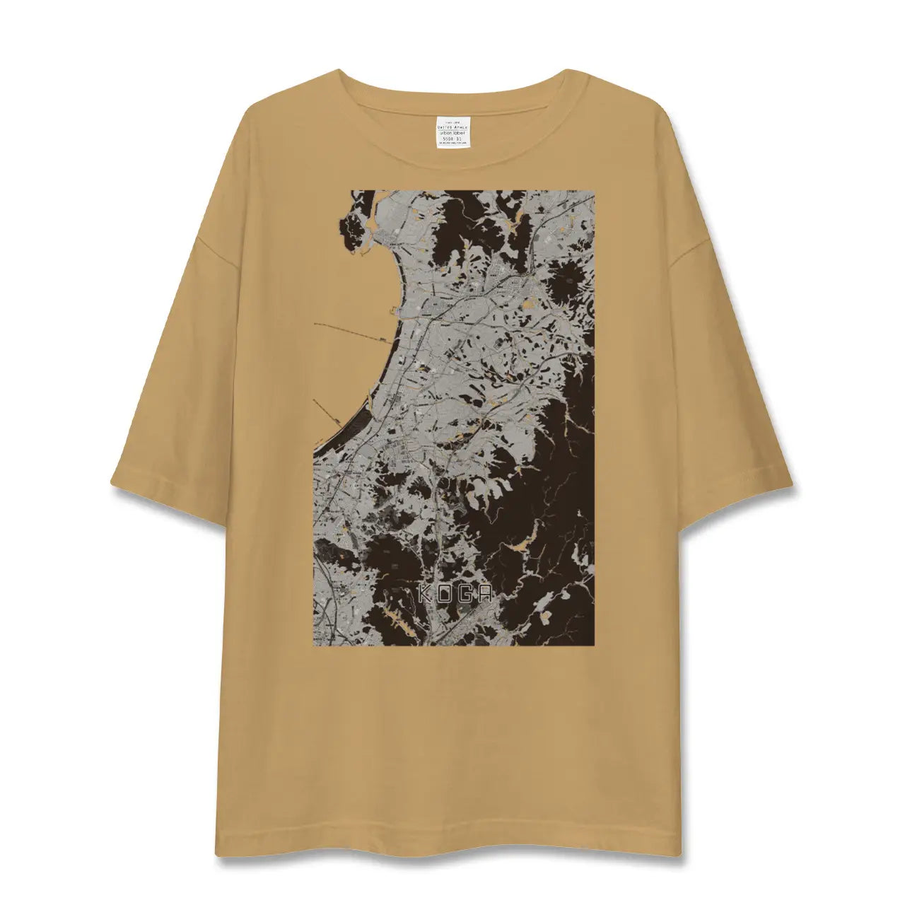 【古賀(福岡県)】地図柄ビッグシルエットTシャツ
