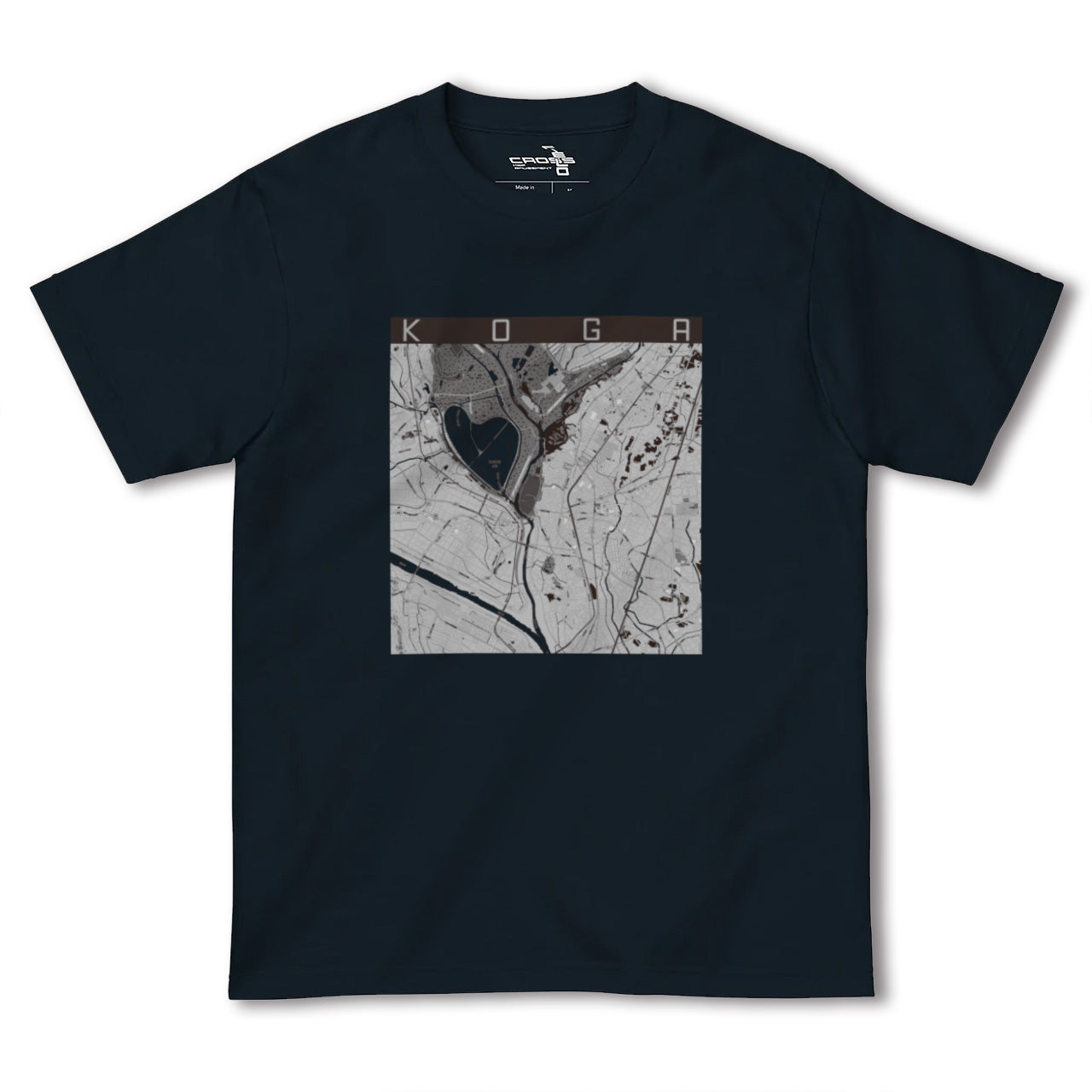 【古河(茨城県)】地図柄ヘビーウェイトTシャツ