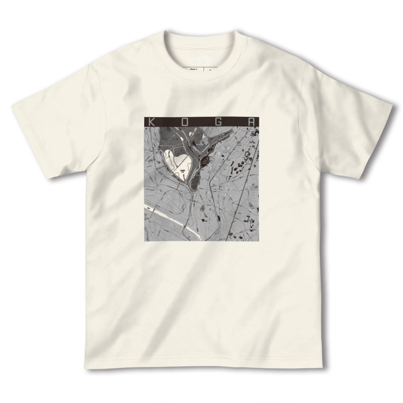【古河(茨城県)】地図柄ヘビーウェイトTシャツ