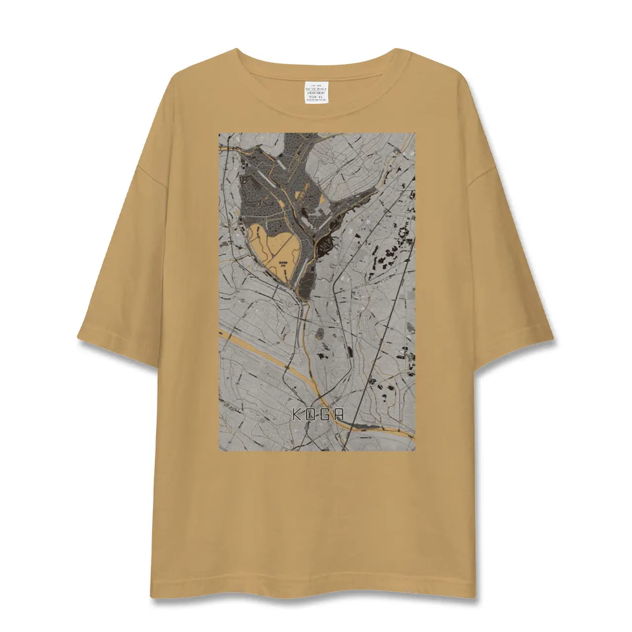 【古河(茨城県)】地図柄ビッグシルエットTシャツ