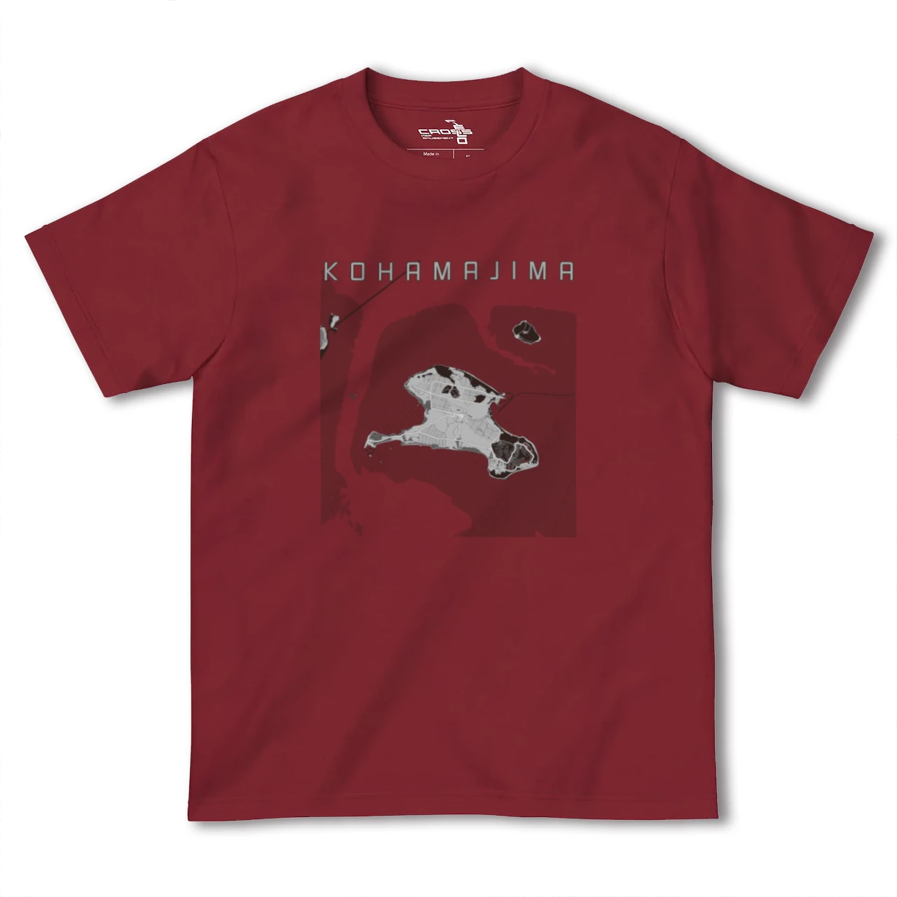 【小浜島(沖縄県)】地図柄ヘビーウェイトTシャツ