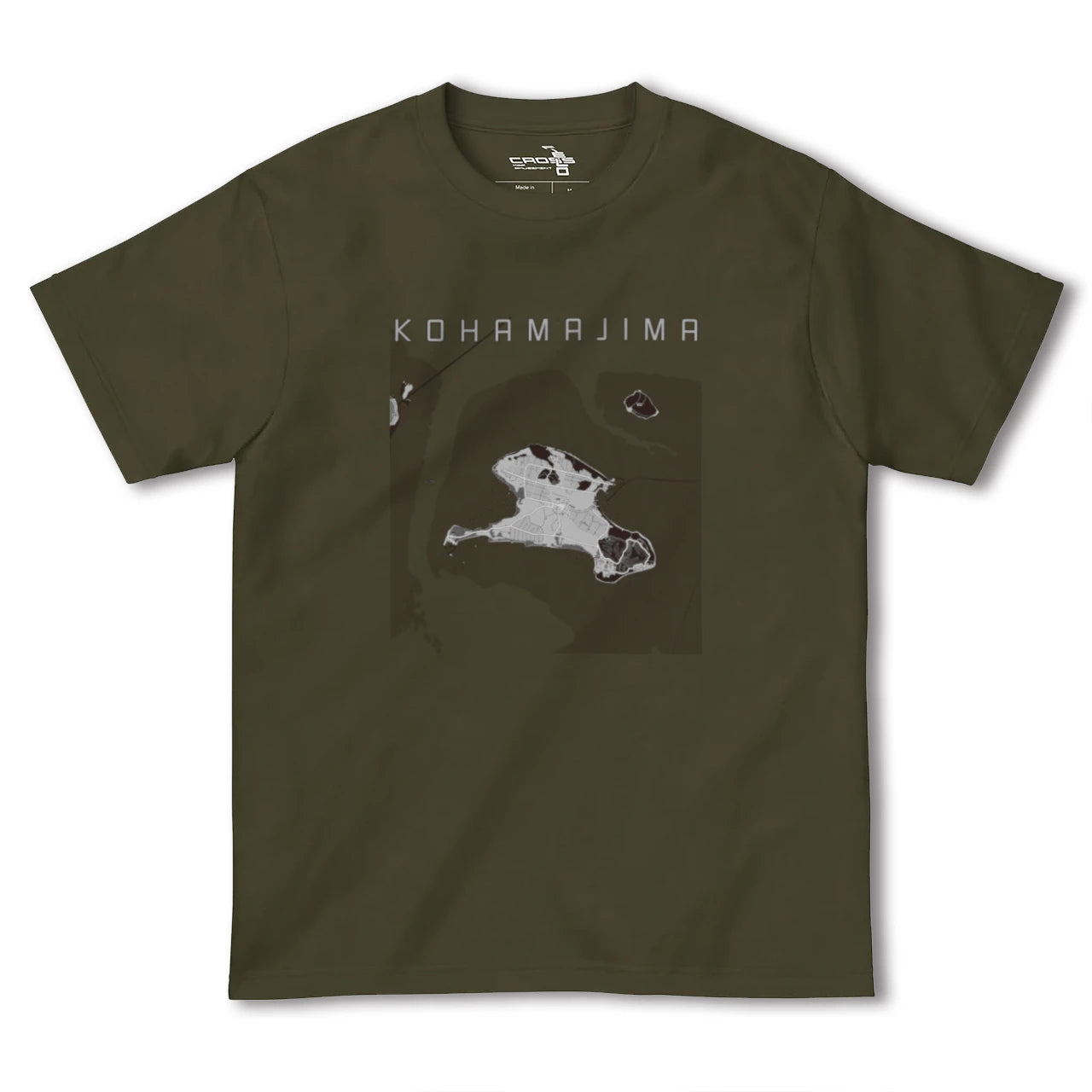【小浜島(沖縄県)】地図柄ヘビーウェイトTシャツ