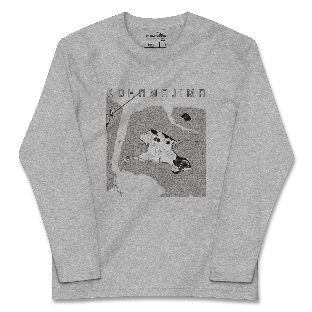【小浜島(沖縄県)】地図柄ロングスリーブTシャツ