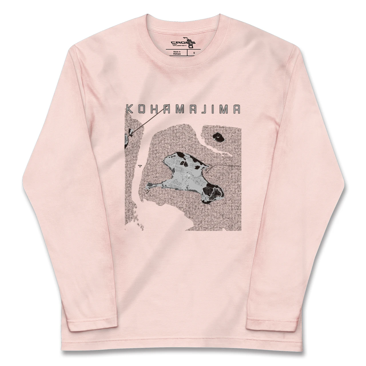 【小浜島(沖縄県)】地図柄ロングスリーブTシャツ
