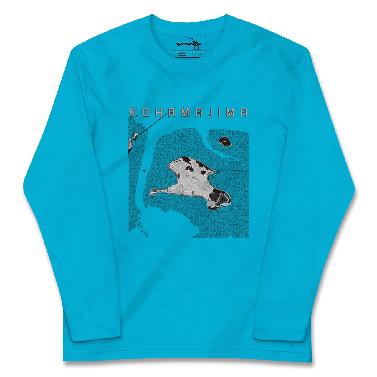 【小浜島(沖縄県)】地図柄ロングスリーブTシャツ