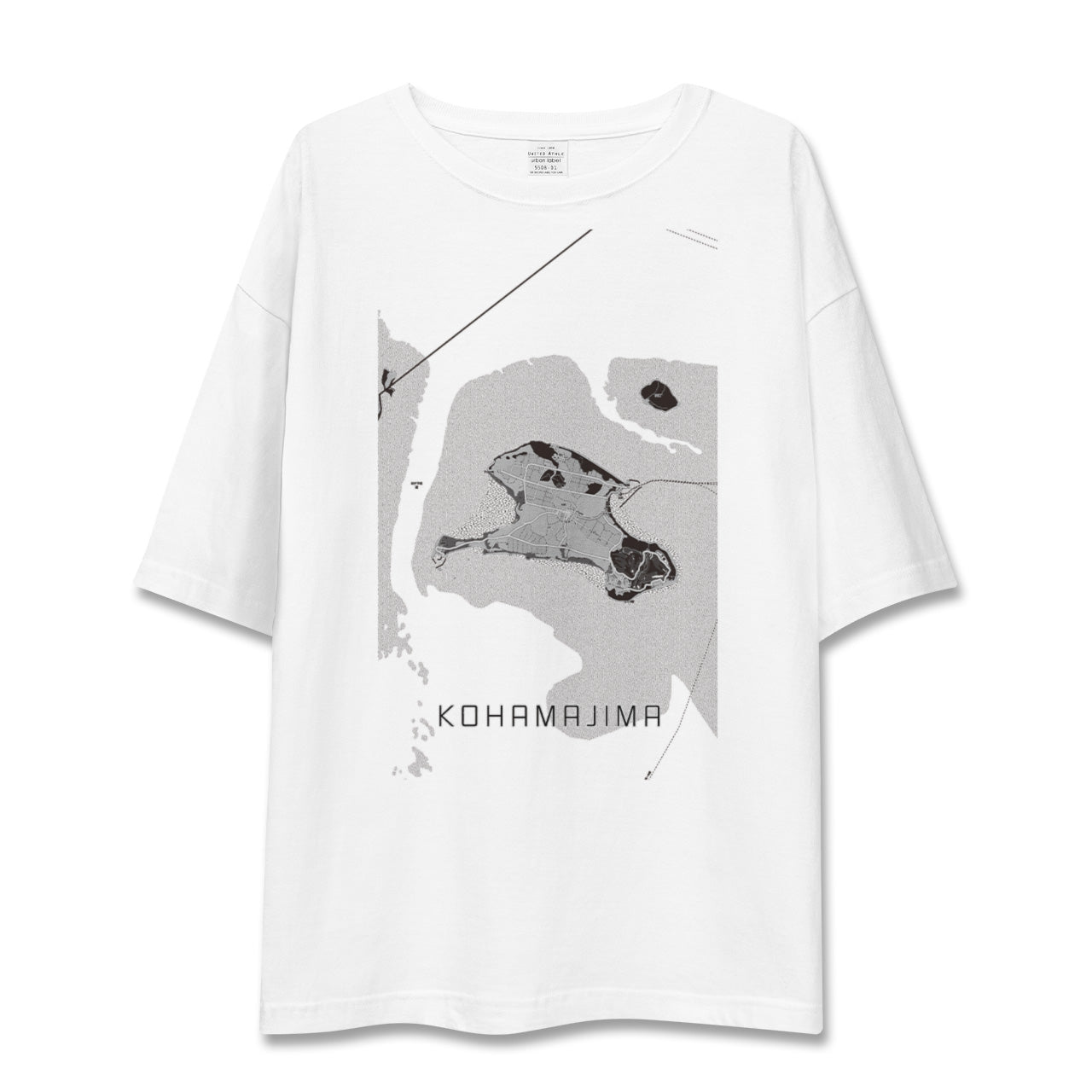 【小浜島(沖縄県)】地図柄ビッグシルエットTシャツ