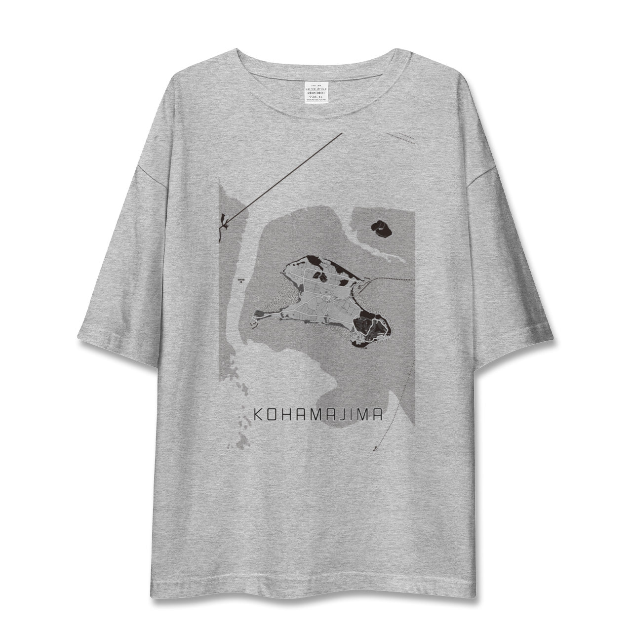 【小浜島(沖縄県)】地図柄ビッグシルエットTシャツ