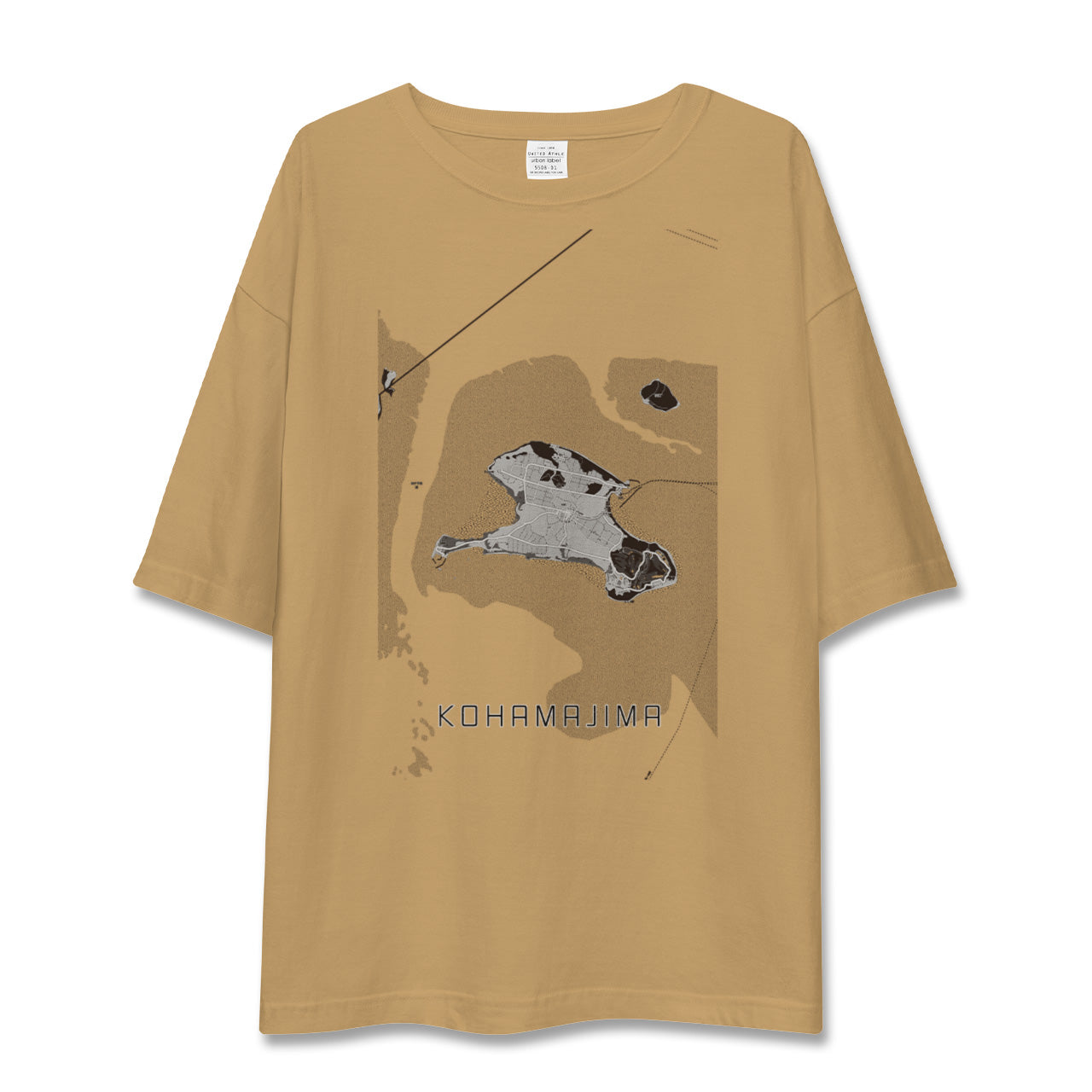 【小浜島(沖縄県)】地図柄ビッグシルエットTシャツ