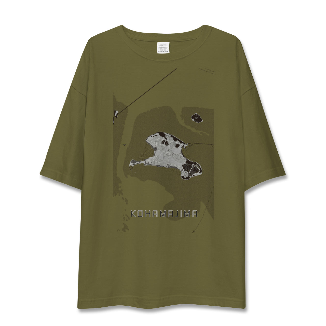 【小浜島(沖縄県)】地図柄ビッグシルエットTシャツ