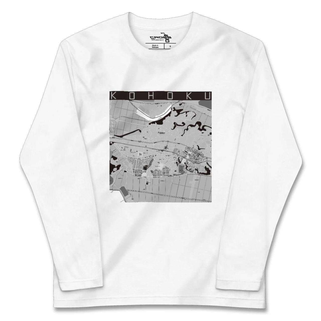 【湖北(千葉県)】地図柄ロングスリーブTシャツ