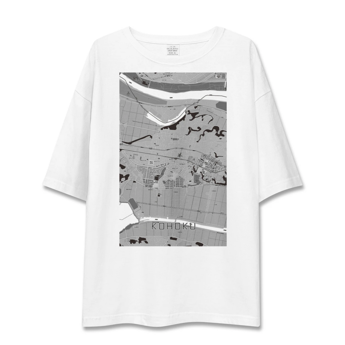 【湖北(千葉県)】地図柄ビッグシルエットTシャツ