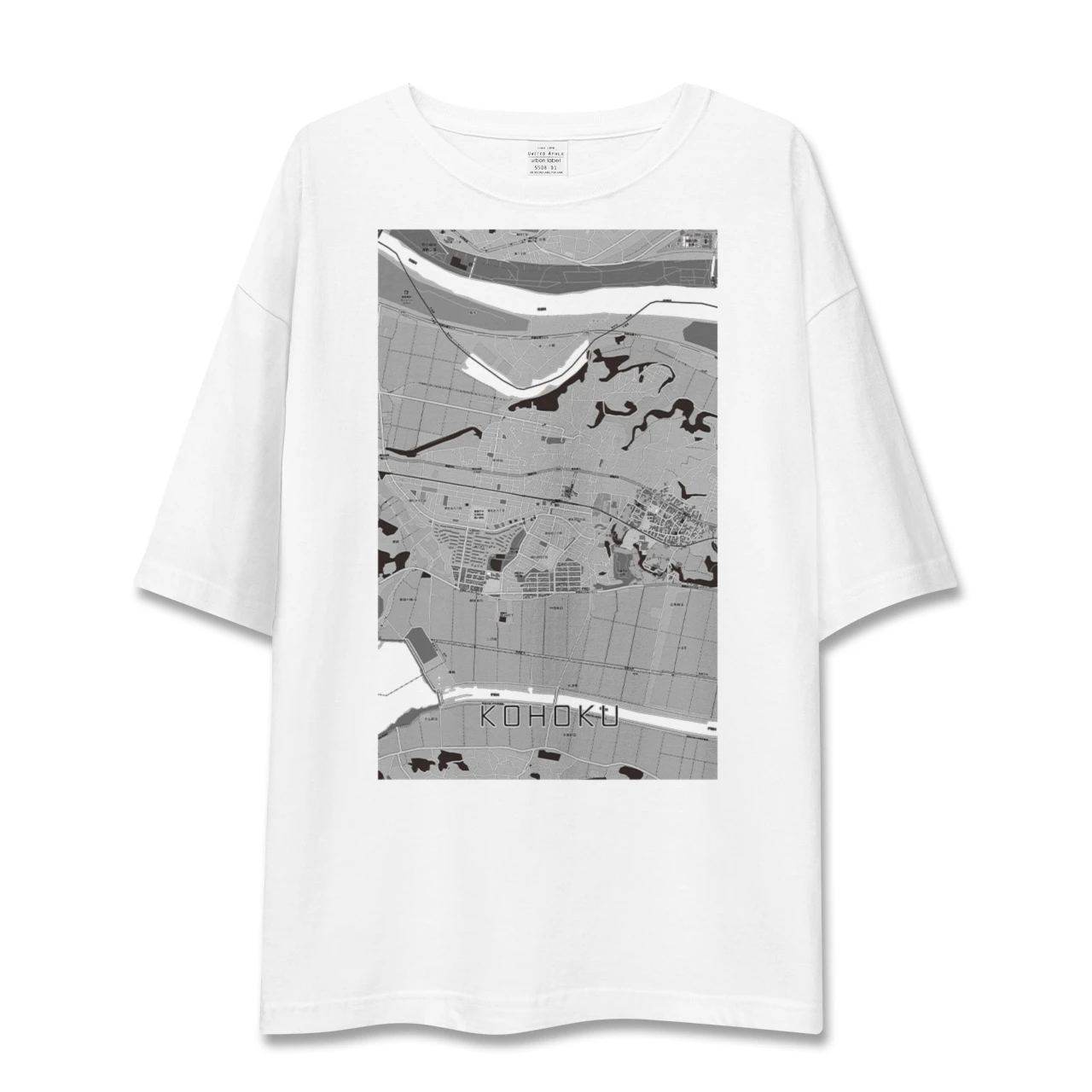 【湖北(千葉県)】地図柄ビッグシルエットTシャツ