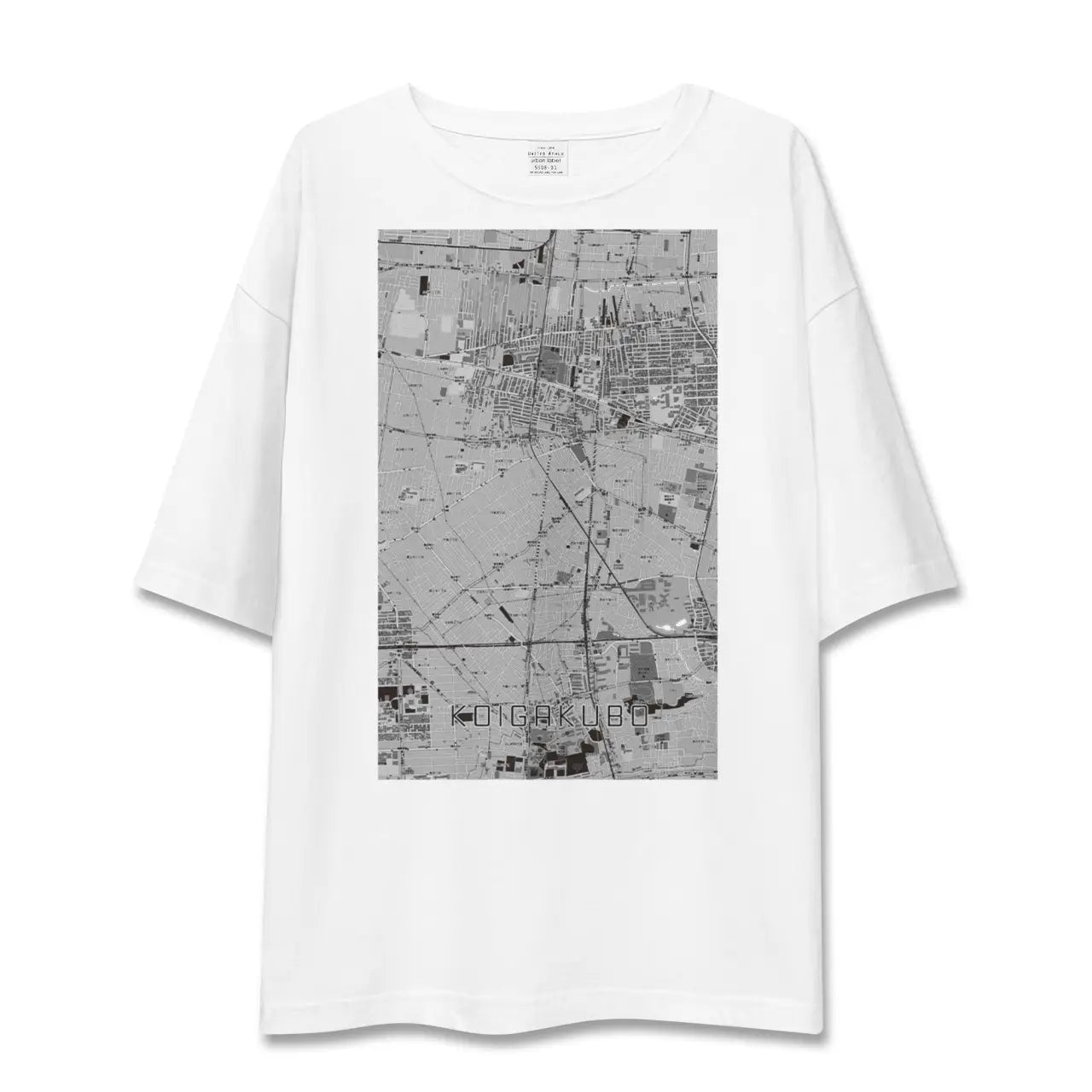 【恋ヶ窪(東京都)】地図柄ビッグシルエットTシャツ