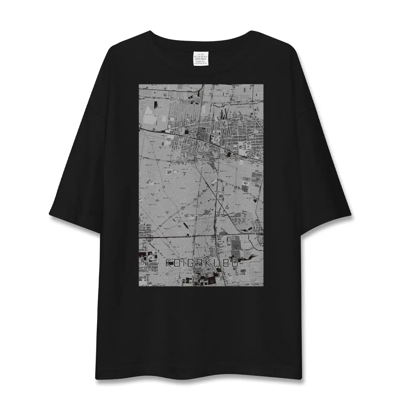 【恋ヶ窪(東京都)】地図柄ビッグシルエットTシャツ