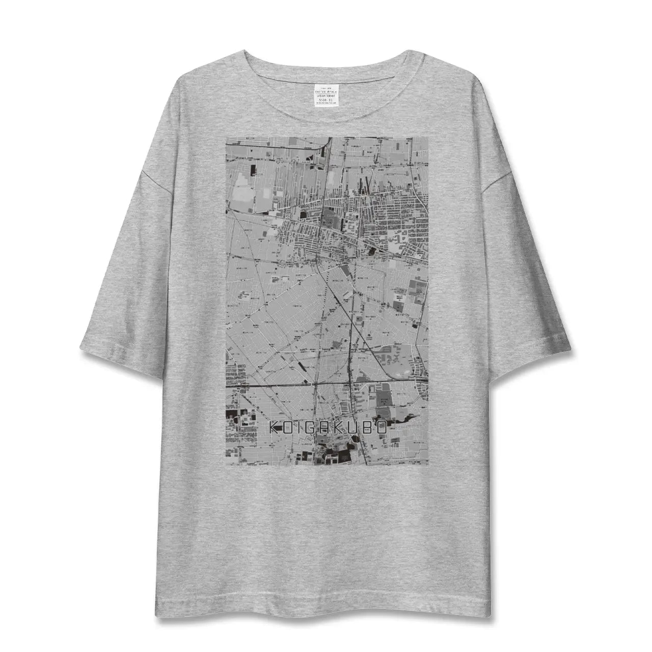 【恋ヶ窪(東京都)】地図柄ビッグシルエットTシャツ