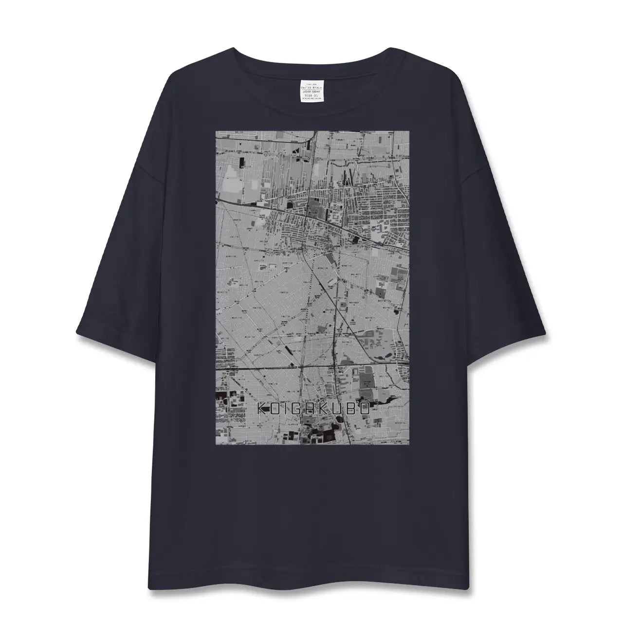 【恋ヶ窪(東京都)】地図柄ビッグシルエットTシャツ
