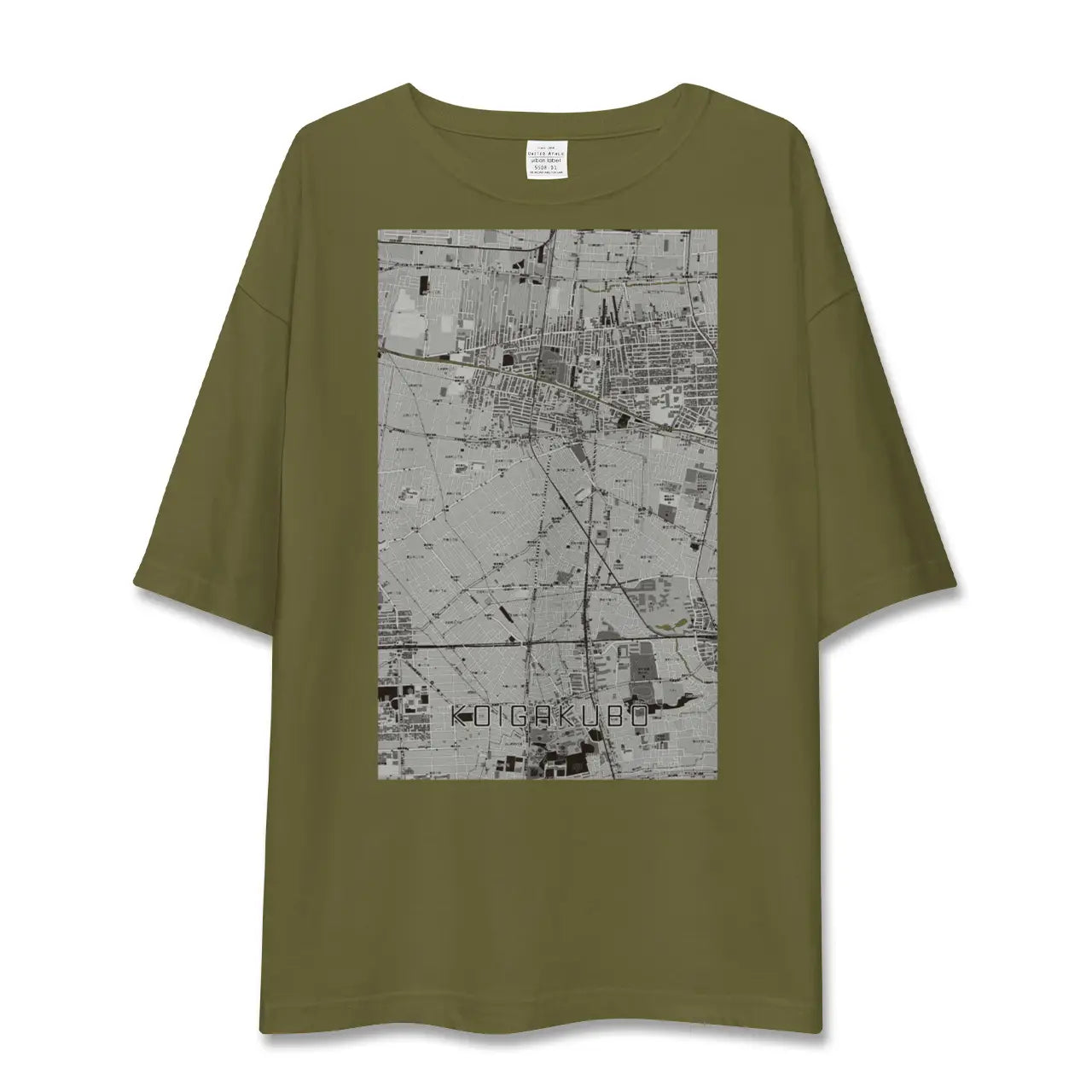 【恋ヶ窪(東京都)】地図柄ビッグシルエットTシャツ
