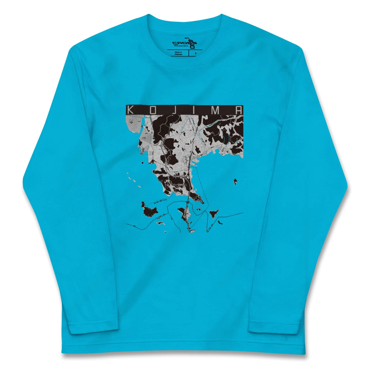 【児島(岡山県)】地図柄ロングスリーブTシャツ