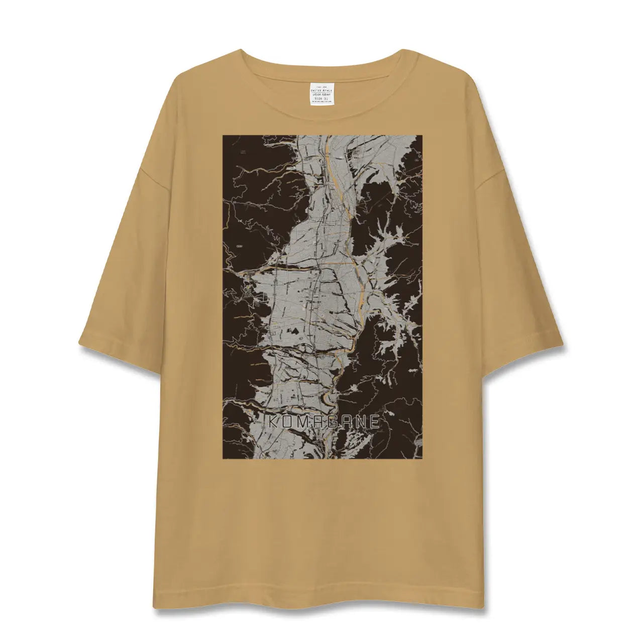 【駒ヶ根(長野県)】地図柄ビッグシルエットTシャツ