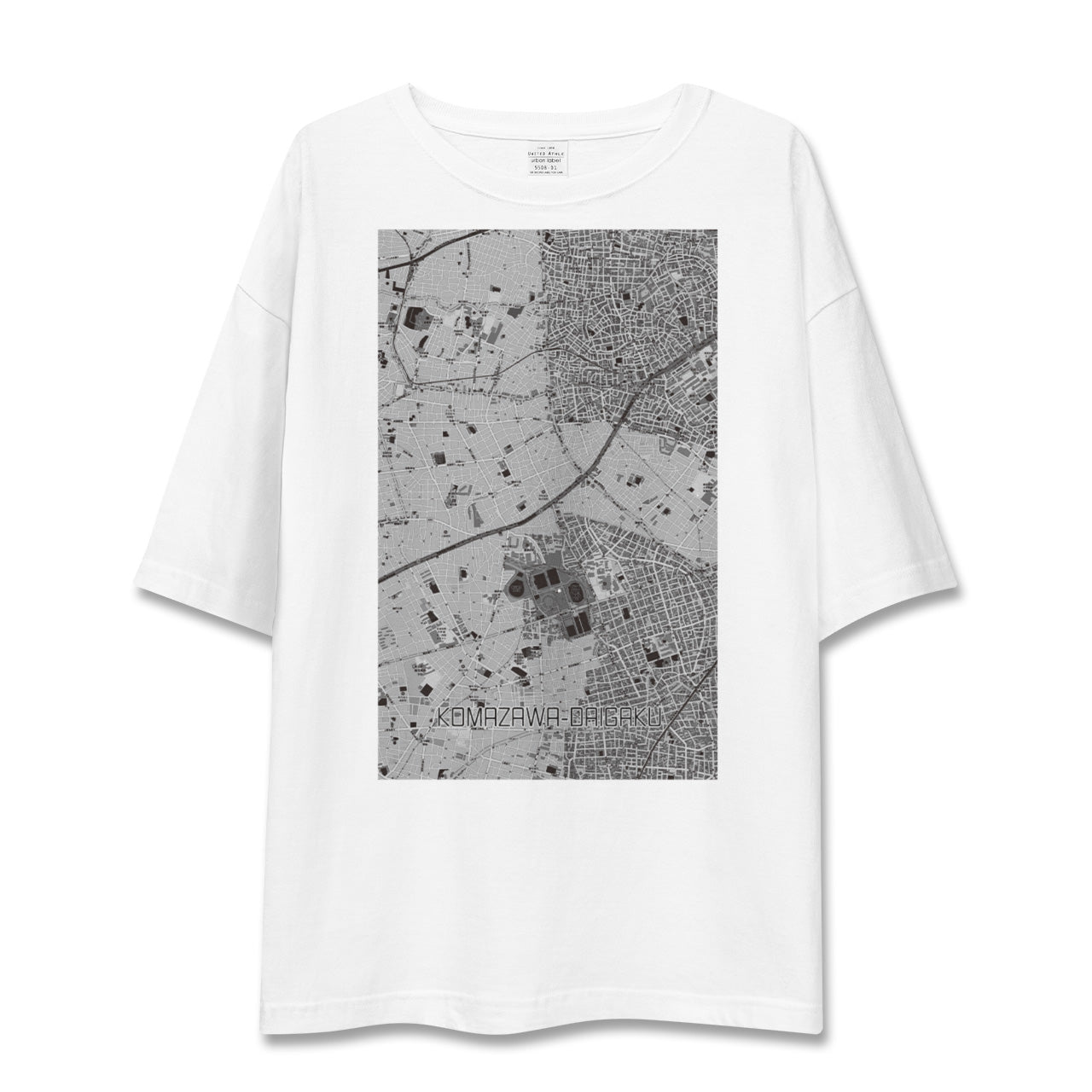 【駒沢大学(東京都)】地図柄ビッグシルエットTシャツ