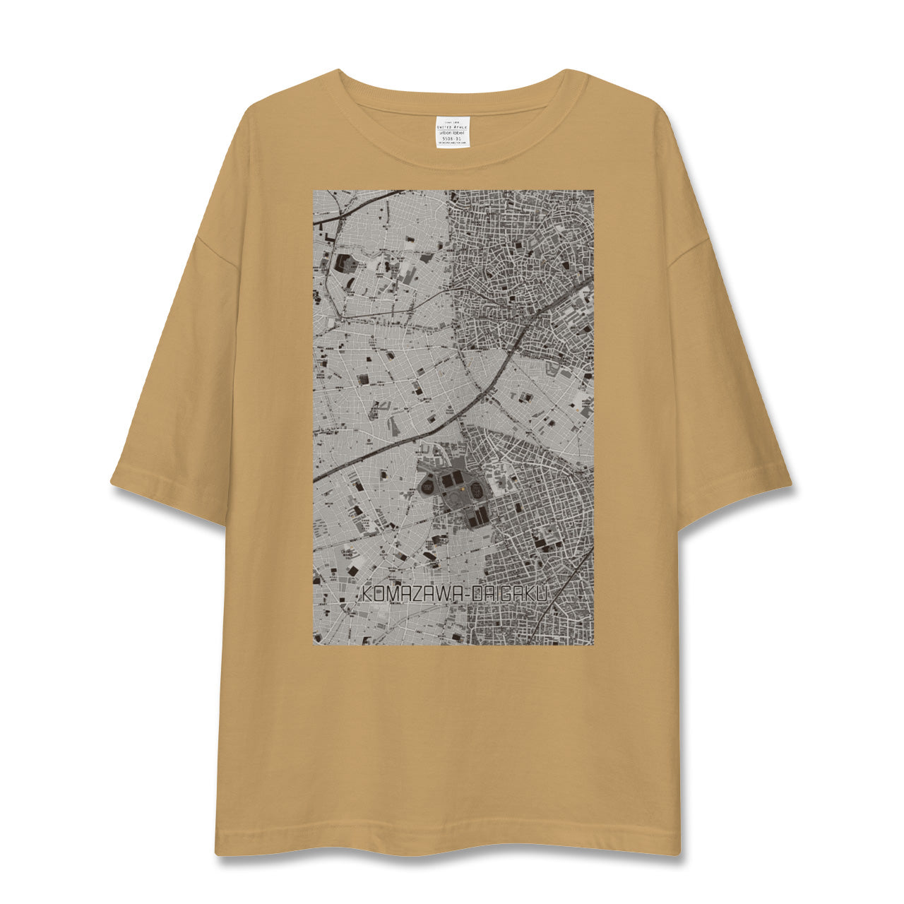 【駒沢大学(東京都)】地図柄ビッグシルエットTシャツ