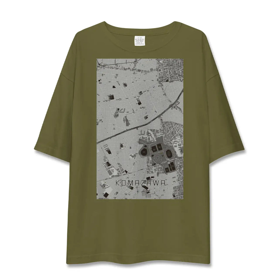 【駒沢(東京都)】地図柄ビッグシルエットTシャツ