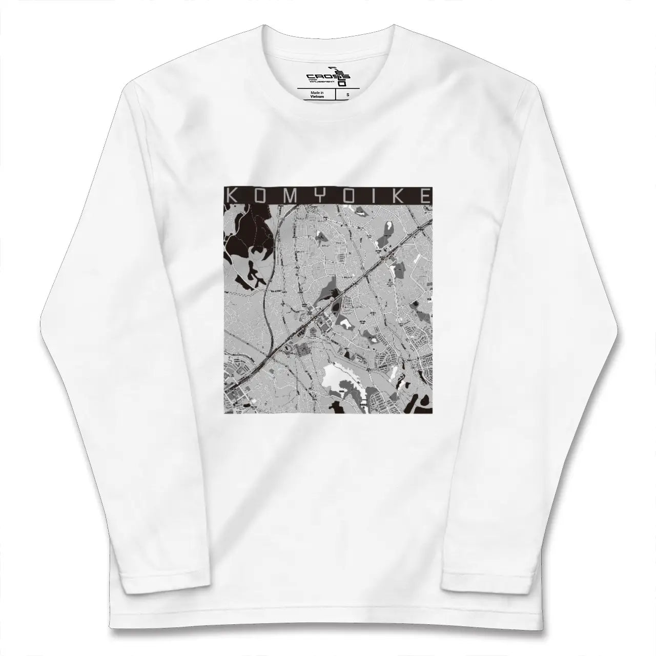 【光明池(大阪府)】地図柄ロングスリーブTシャツ