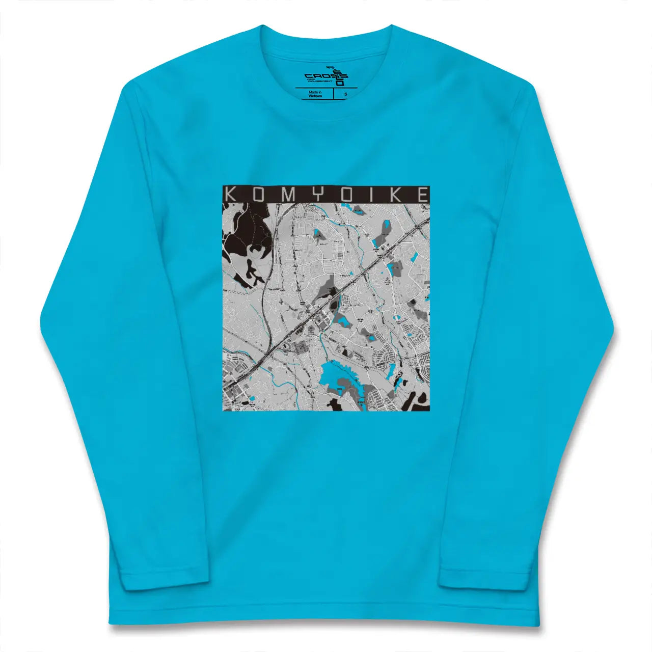 【光明池(大阪府)】地図柄ロングスリーブTシャツ