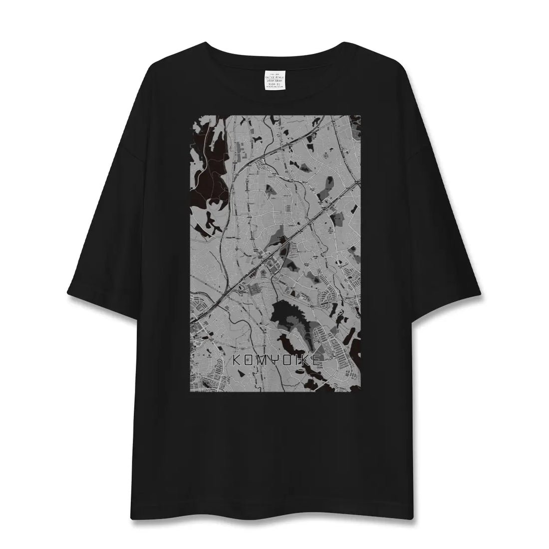 【光明池(大阪府)】地図柄ビッグシルエットTシャツ
