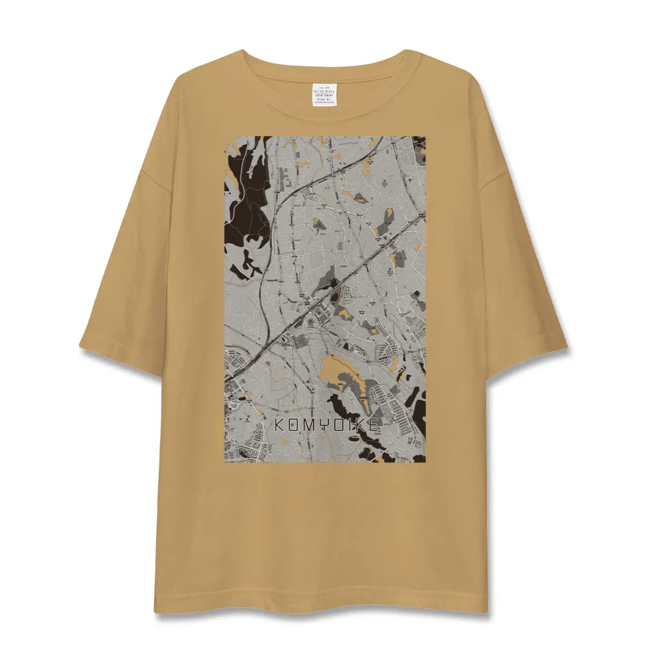 【光明池(大阪府)】地図柄ビッグシルエットTシャツ