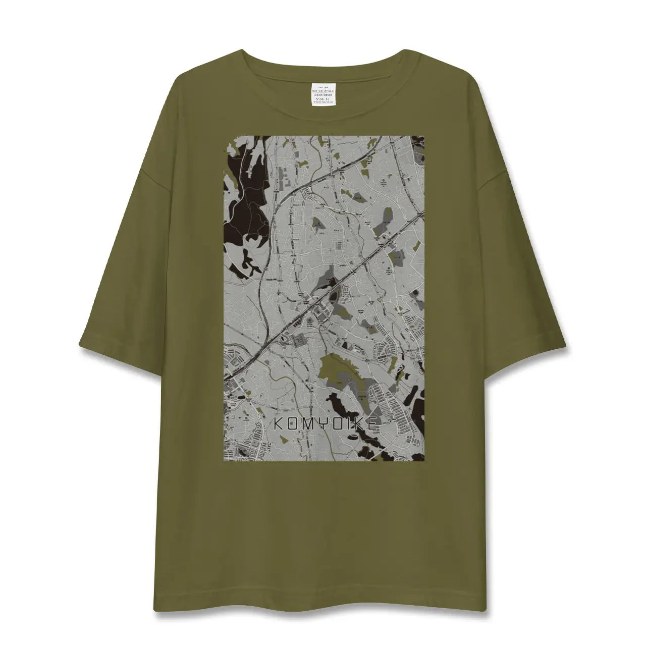 【光明池(大阪府)】地図柄ビッグシルエットTシャツ