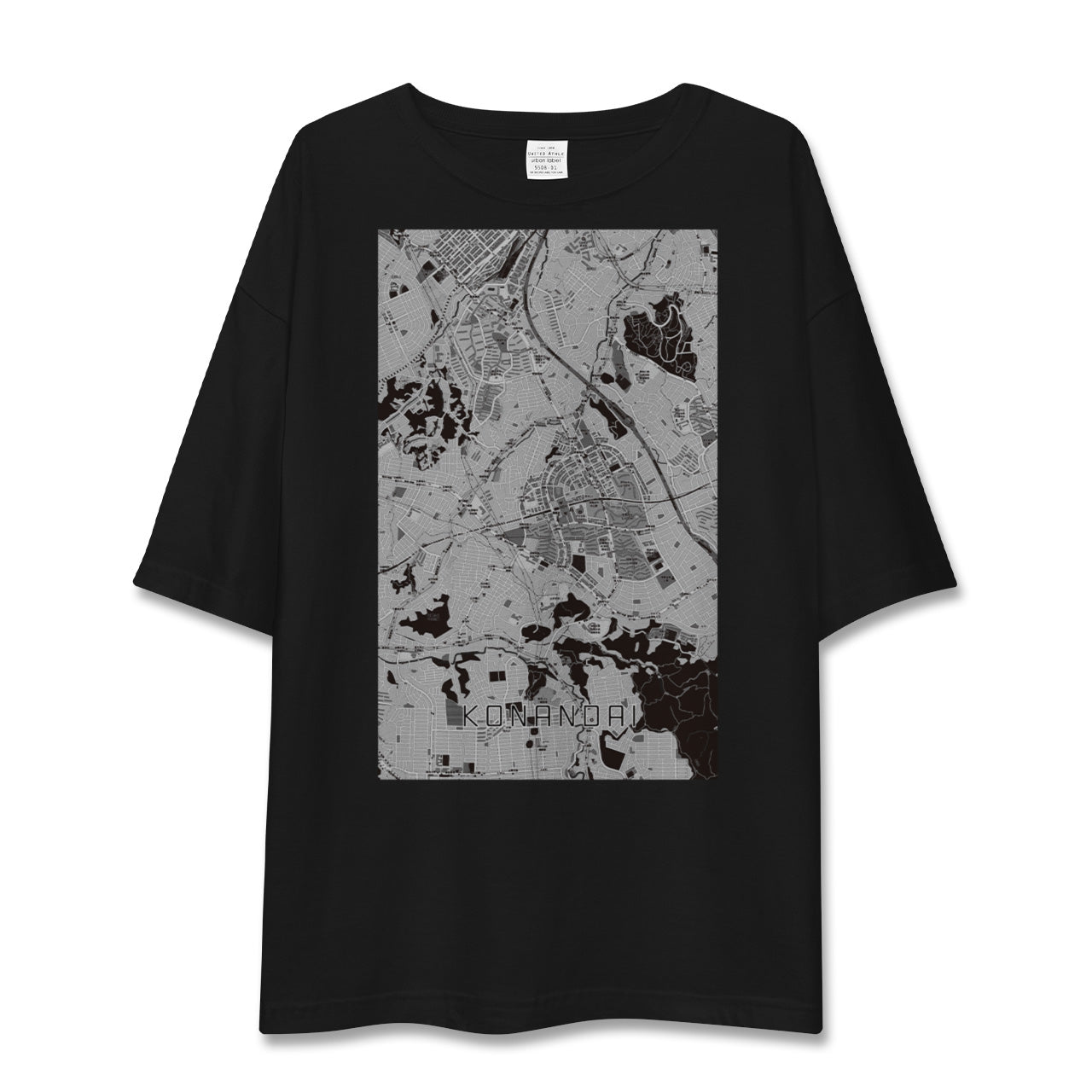 【港南台(神奈川県)】地図柄ビッグシルエットTシャツ