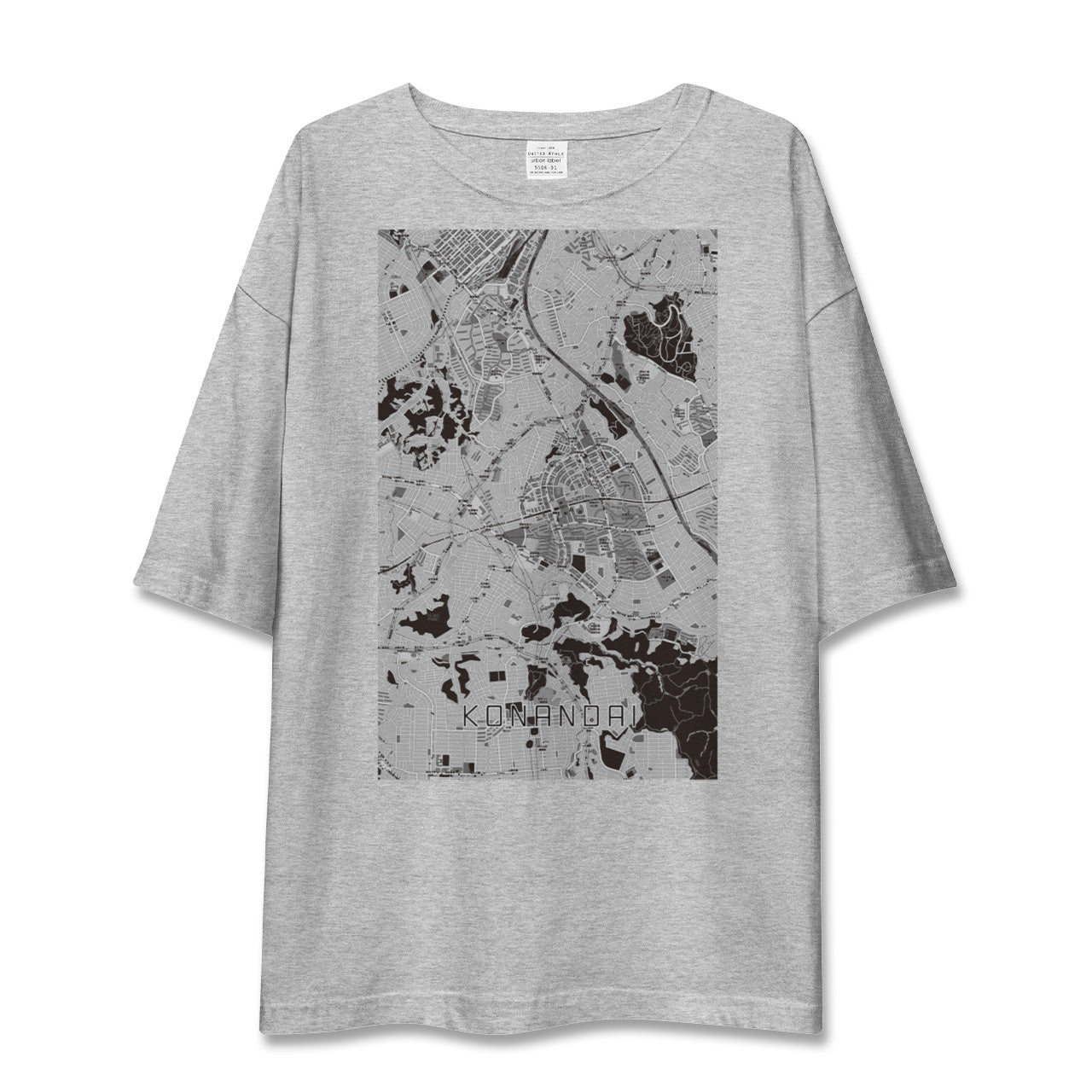 【港南台(神奈川県)】地図柄ビッグシルエットTシャツ