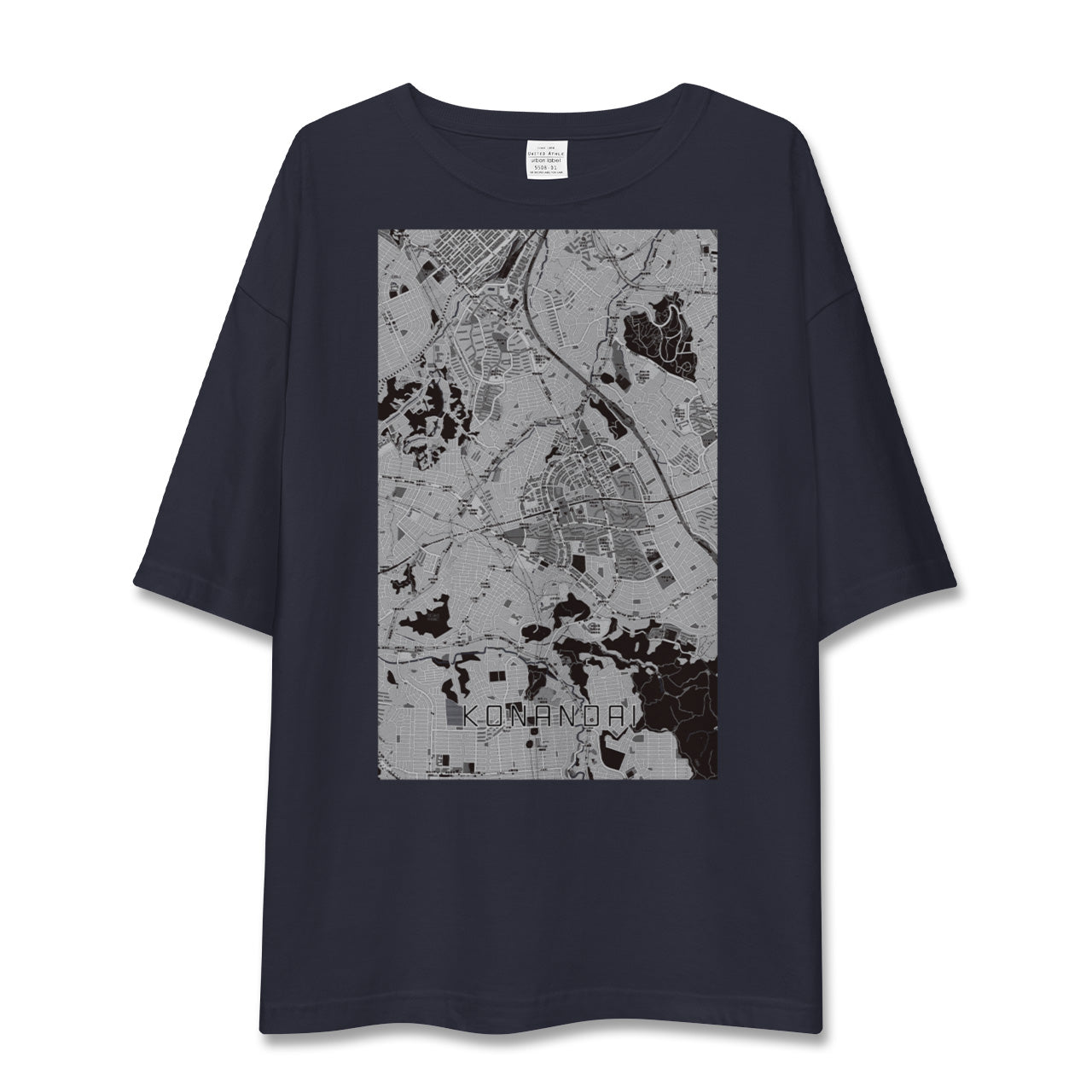 【港南台(神奈川県)】地図柄ビッグシルエットTシャツ
