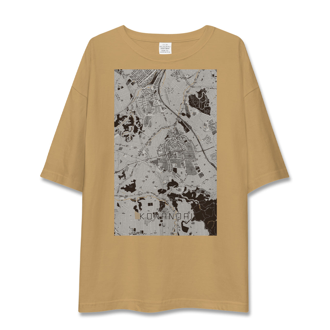 【港南台(神奈川県)】地図柄ビッグシルエットTシャツ