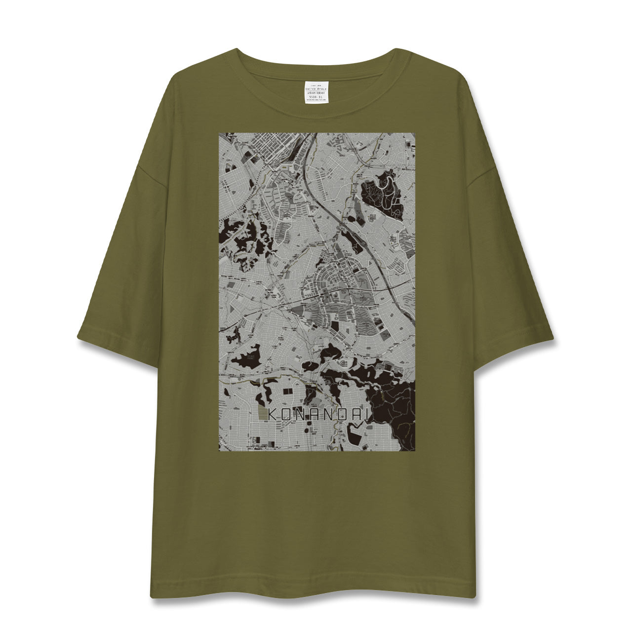 【港南台(神奈川県)】地図柄ビッグシルエットTシャツ
