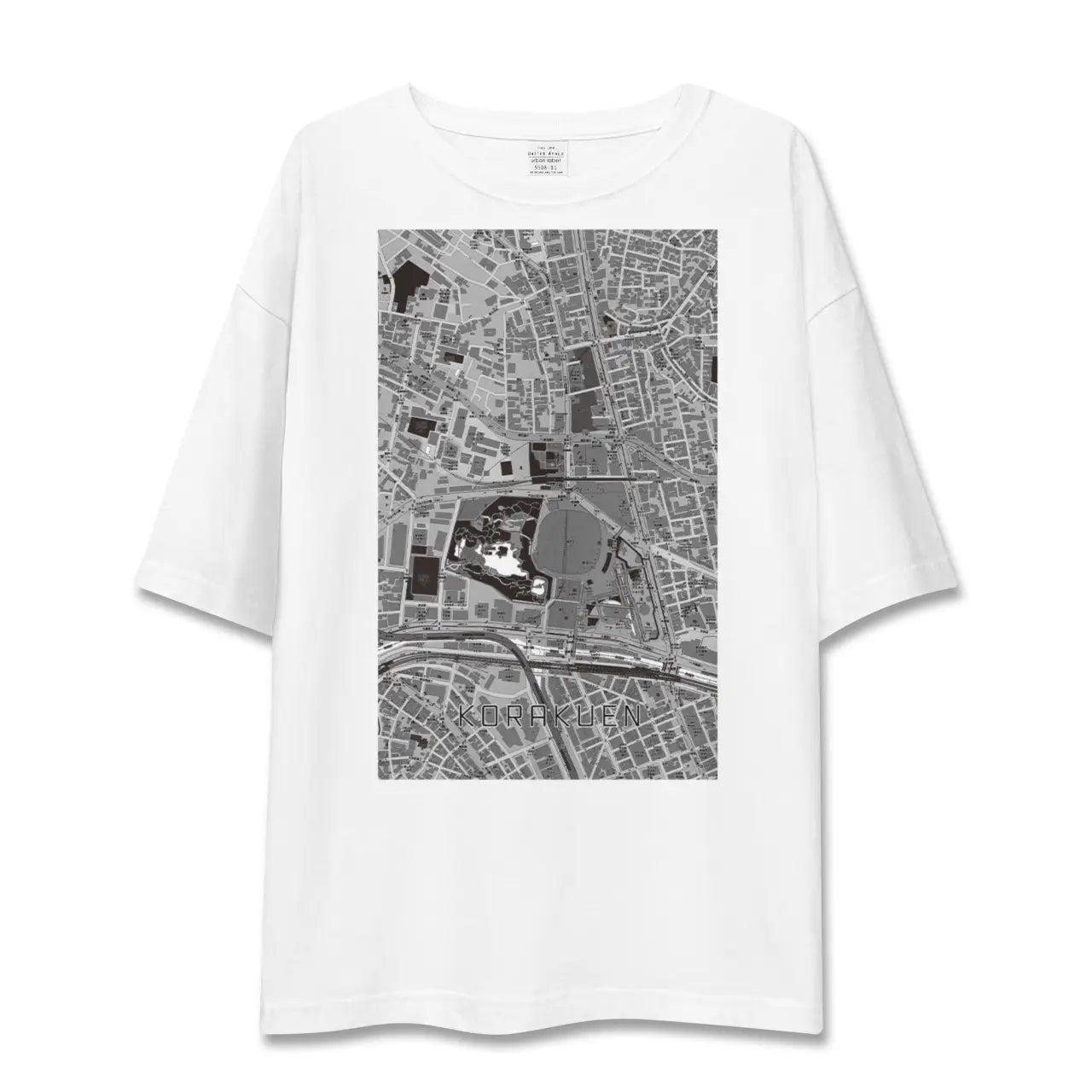 【後楽園(東京都)】地図柄ビッグシルエットTシャツ